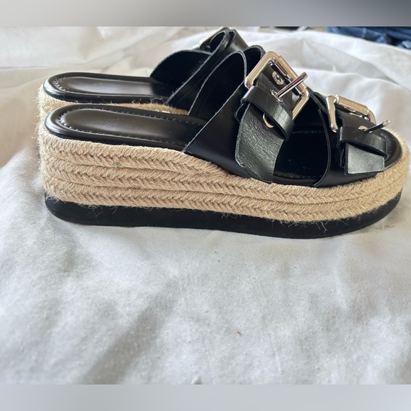 ZARA Espadrilles Leather Sandals - Picture 2 of 7